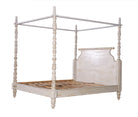 Bistar white, indian-style four poster bed
