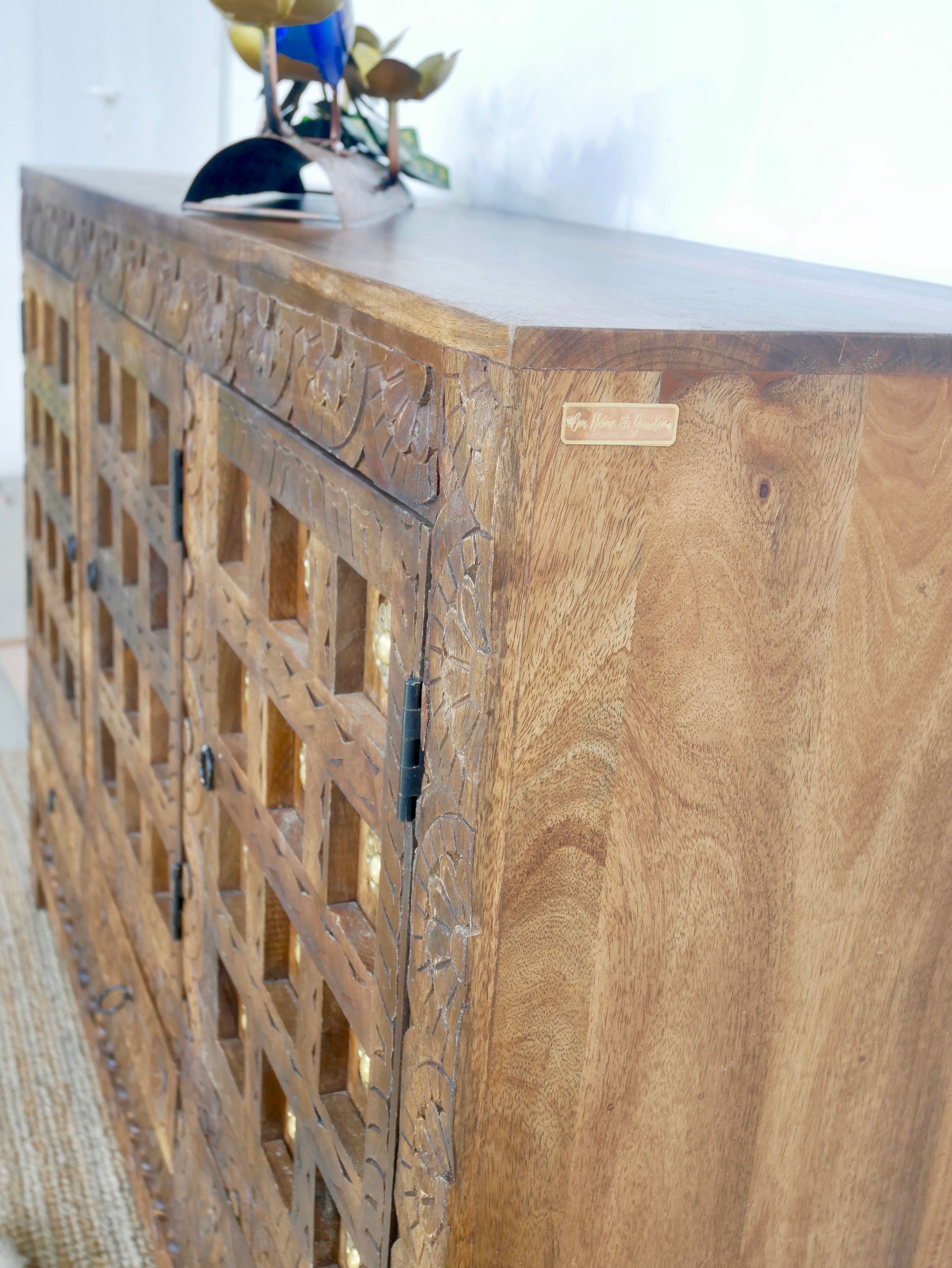 Brahmapur, carved wooden dresser