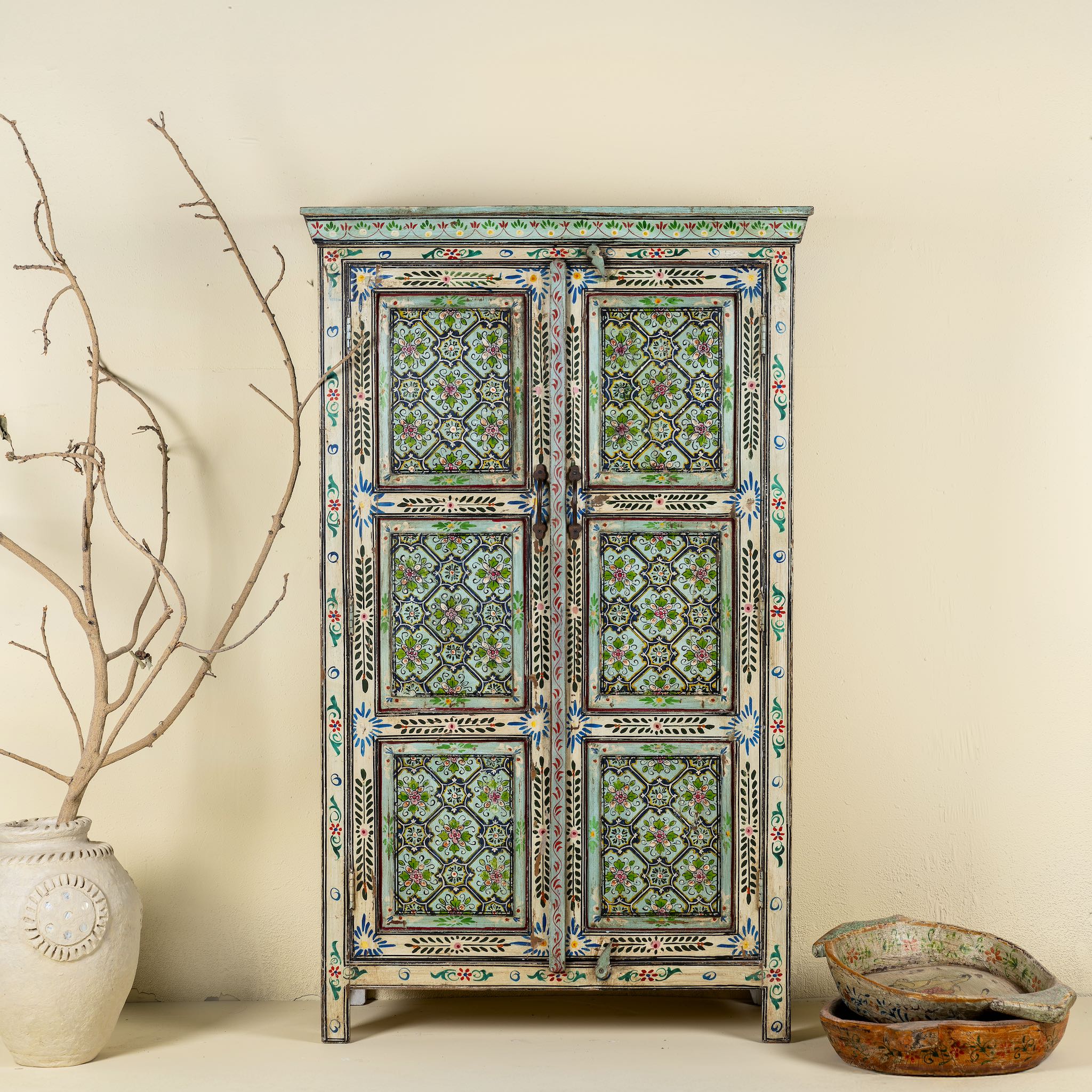 Pastel Painted Sideboard Made From Reclaimed Teak Pastel Painted Sideboard Made From Reclaimed Teak