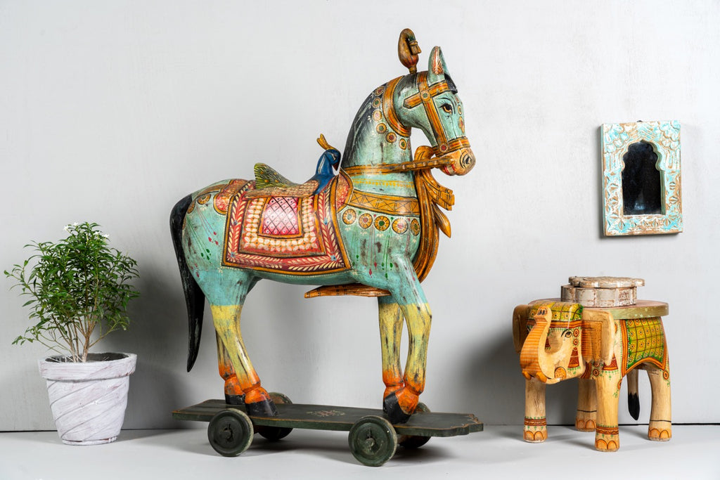 Ghoda, decorative wooden horse 