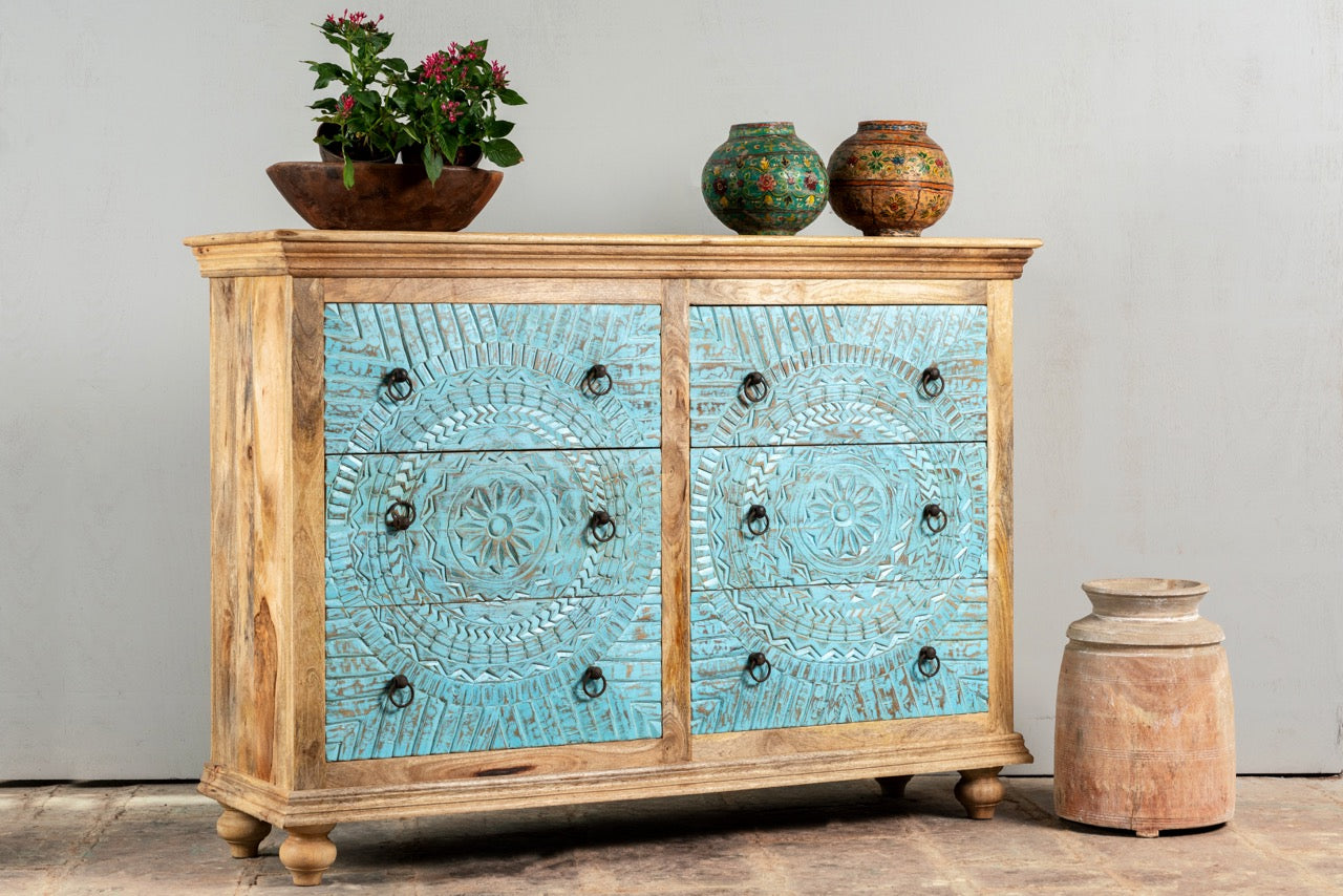 Safita, colorful indian-style cabinet