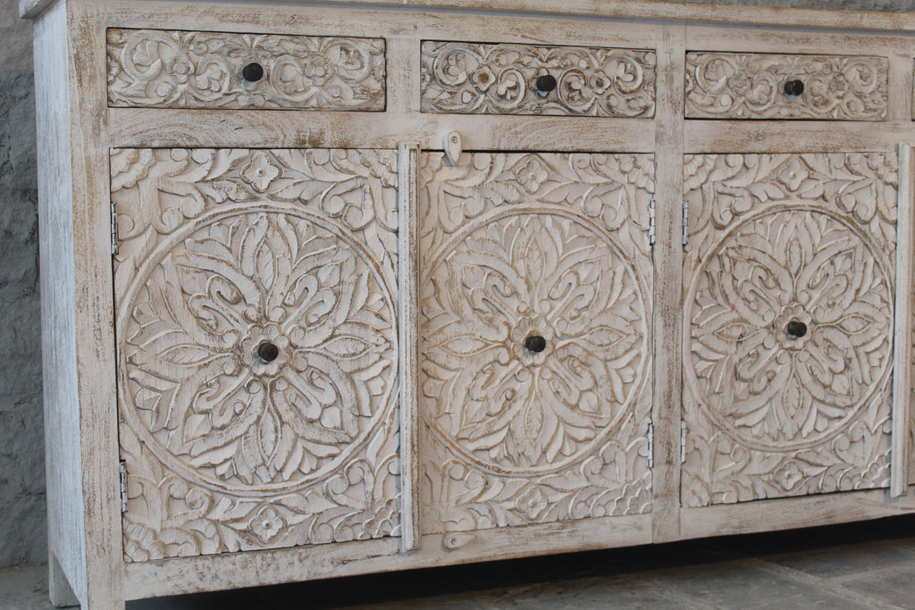 Sarthak, vintage sideboard with floral motifs