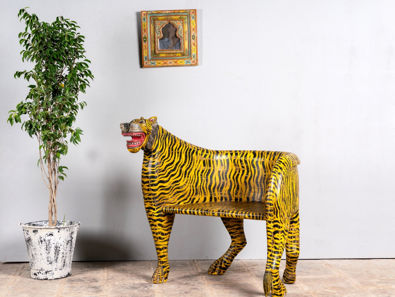 Tiger chair, indian-style home decor