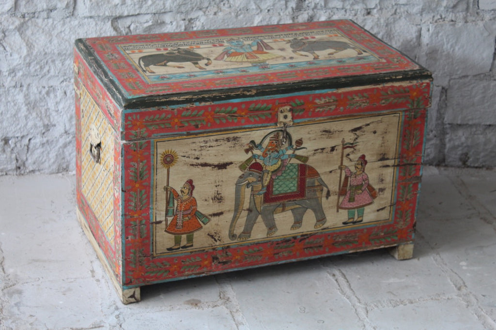Shaurya box, painted with indian symbols