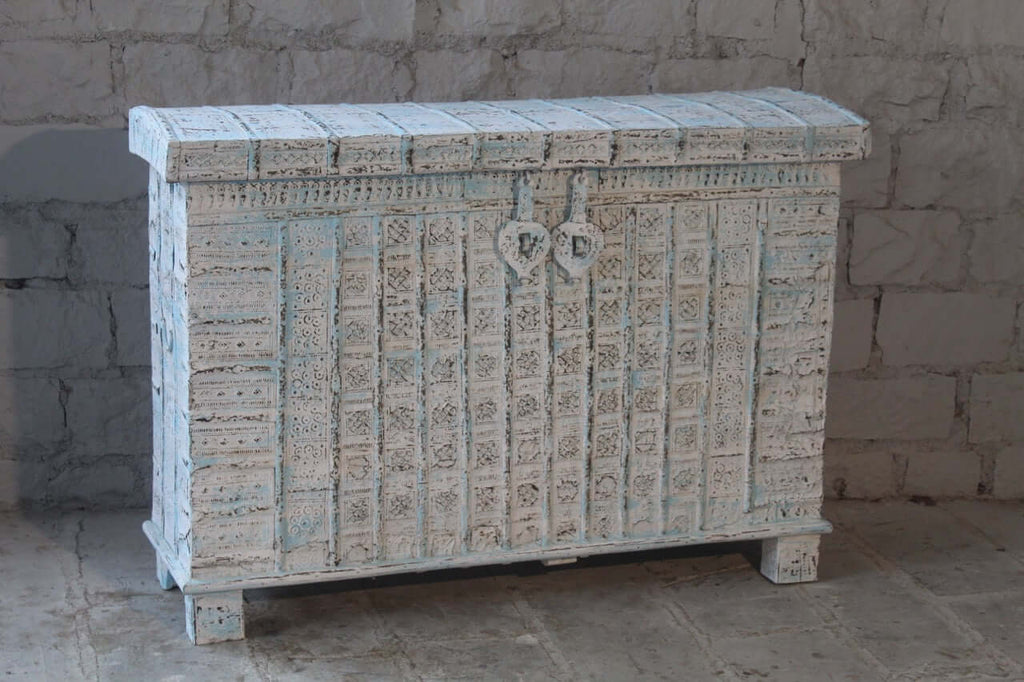 Dibba blue, vintage storage box