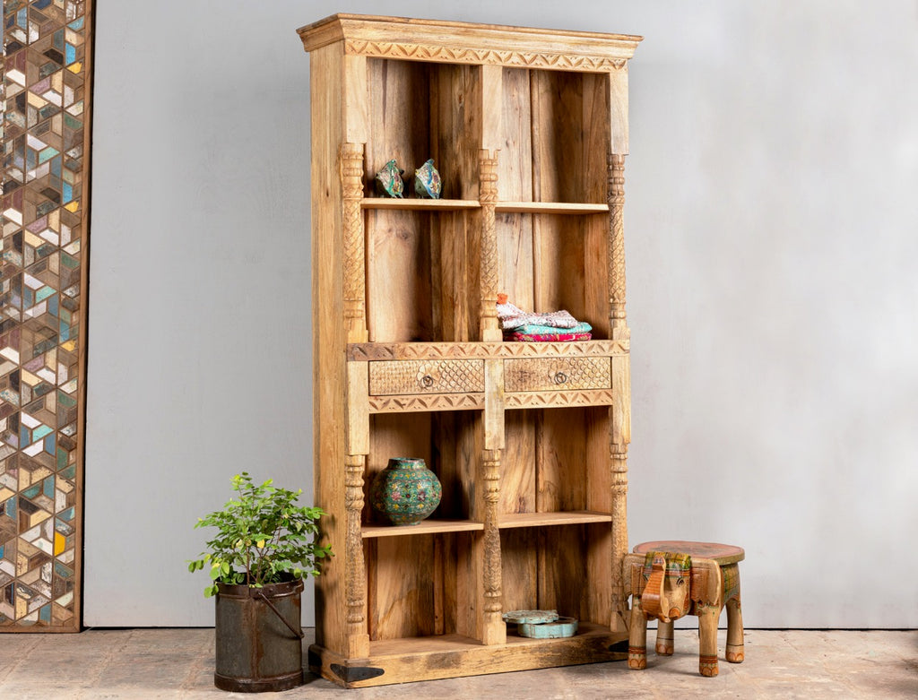 Halwa, vintage wooden bookshelf