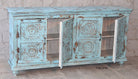 Mandala blue, antique indian sideboard