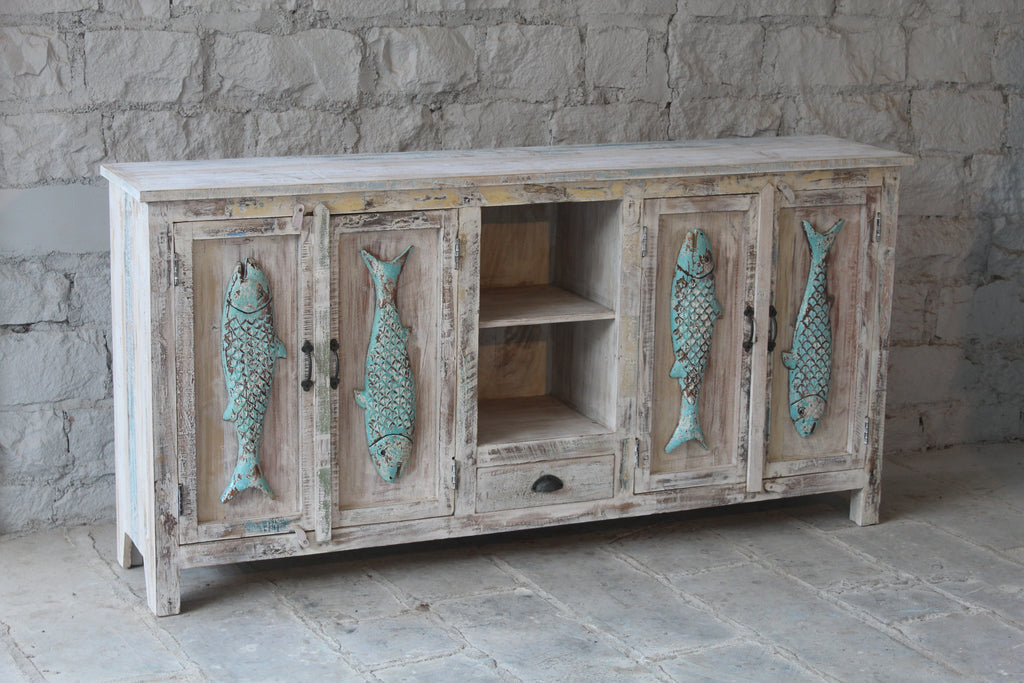 Jhund, decorated wooden cabinet