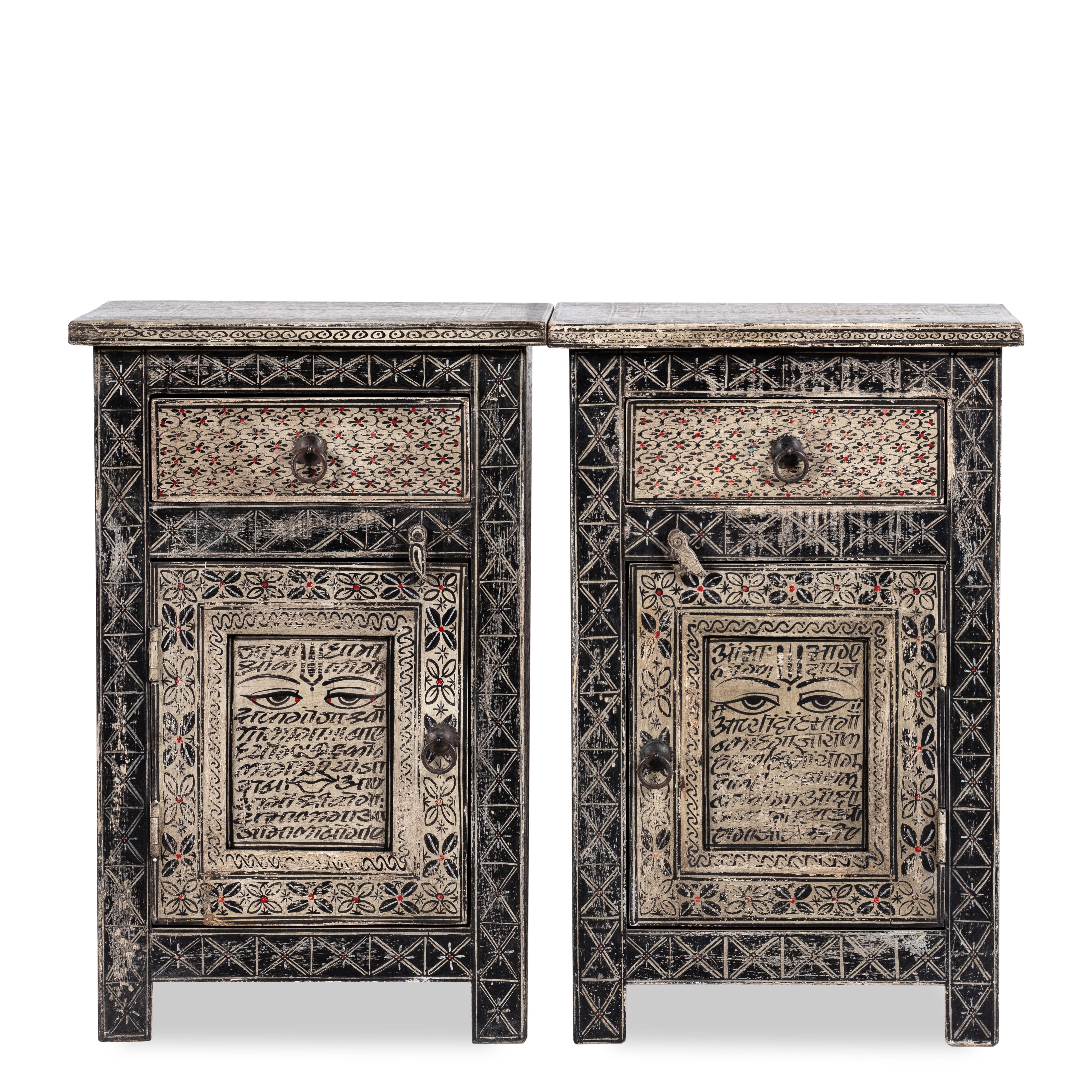 Sanskrit bedside tables with in indian style
