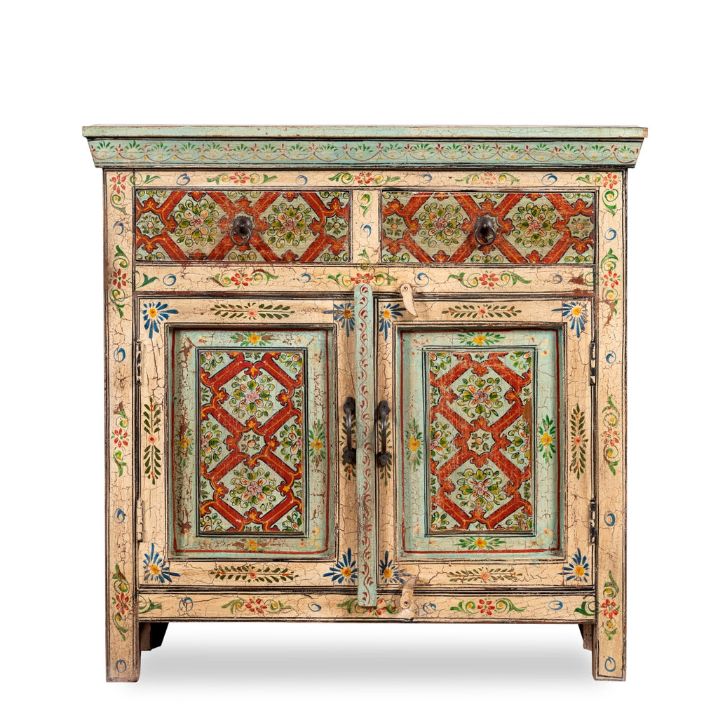 Ghaas, hand-painted antique cabinet