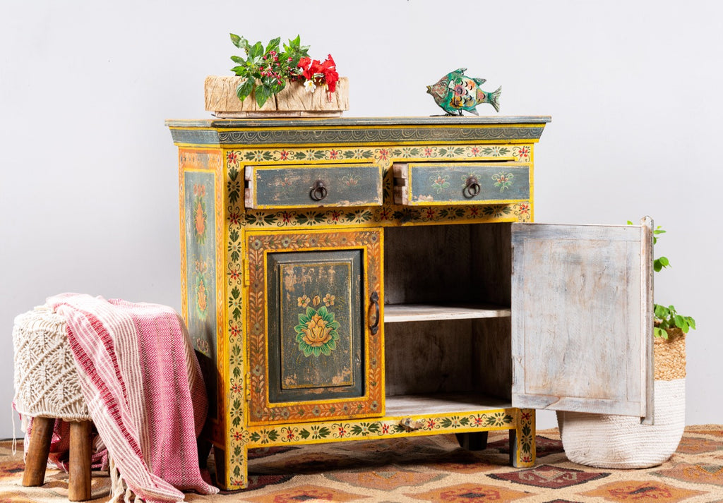 Lapiz, hand-painted colourful cabinet