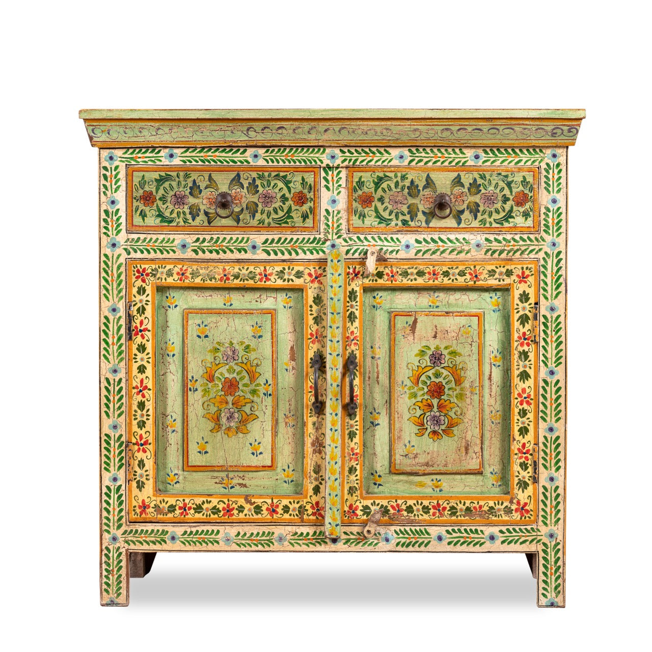 Reyansh, hand-painted indian cabinet 