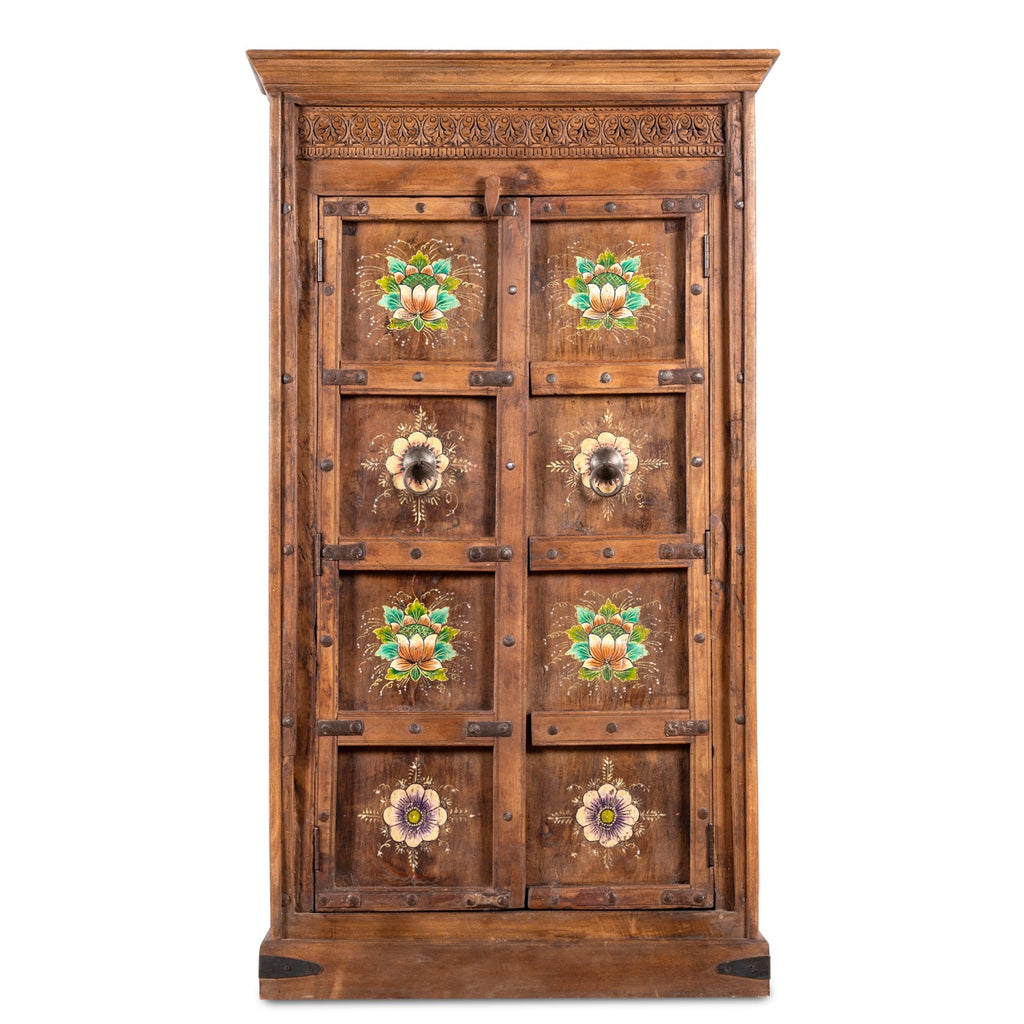 Quabil, vintage cupboard with floral motifs