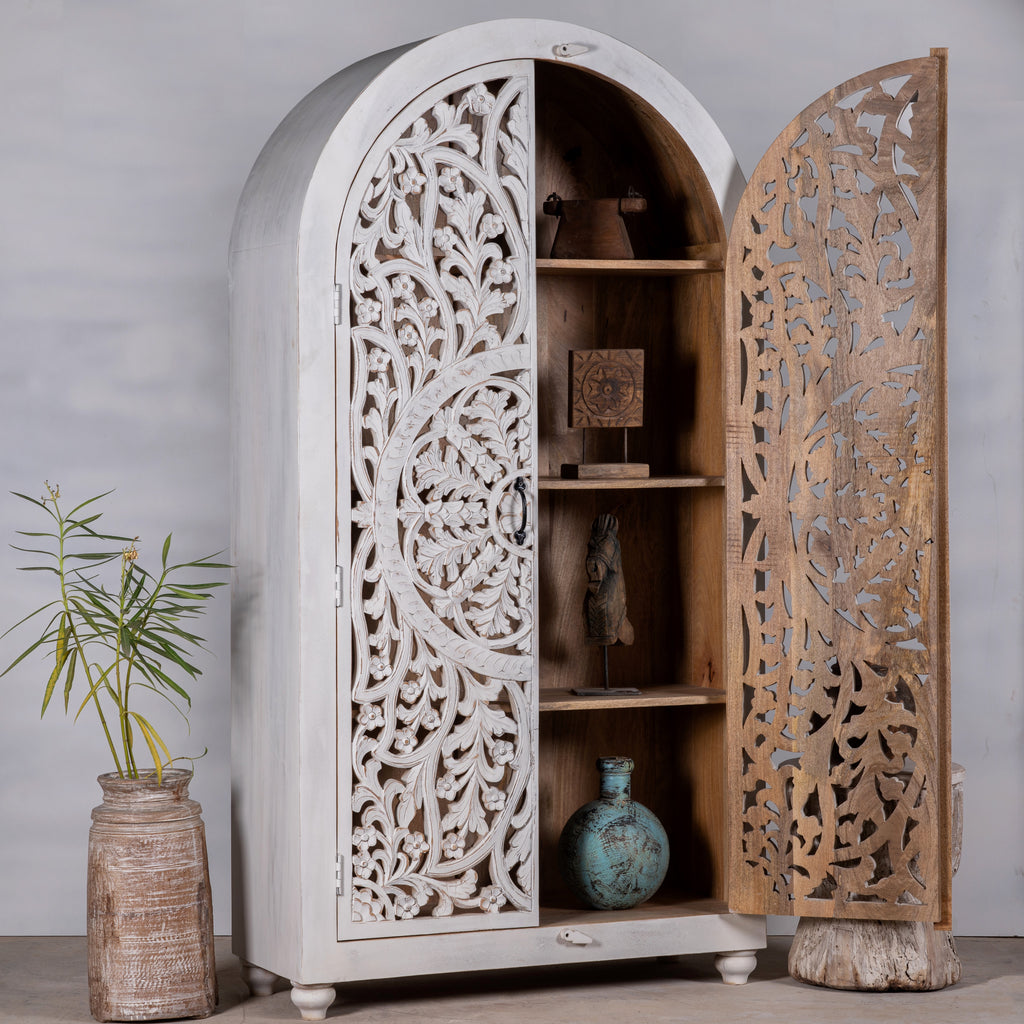 Brahma, white wooden cabinet