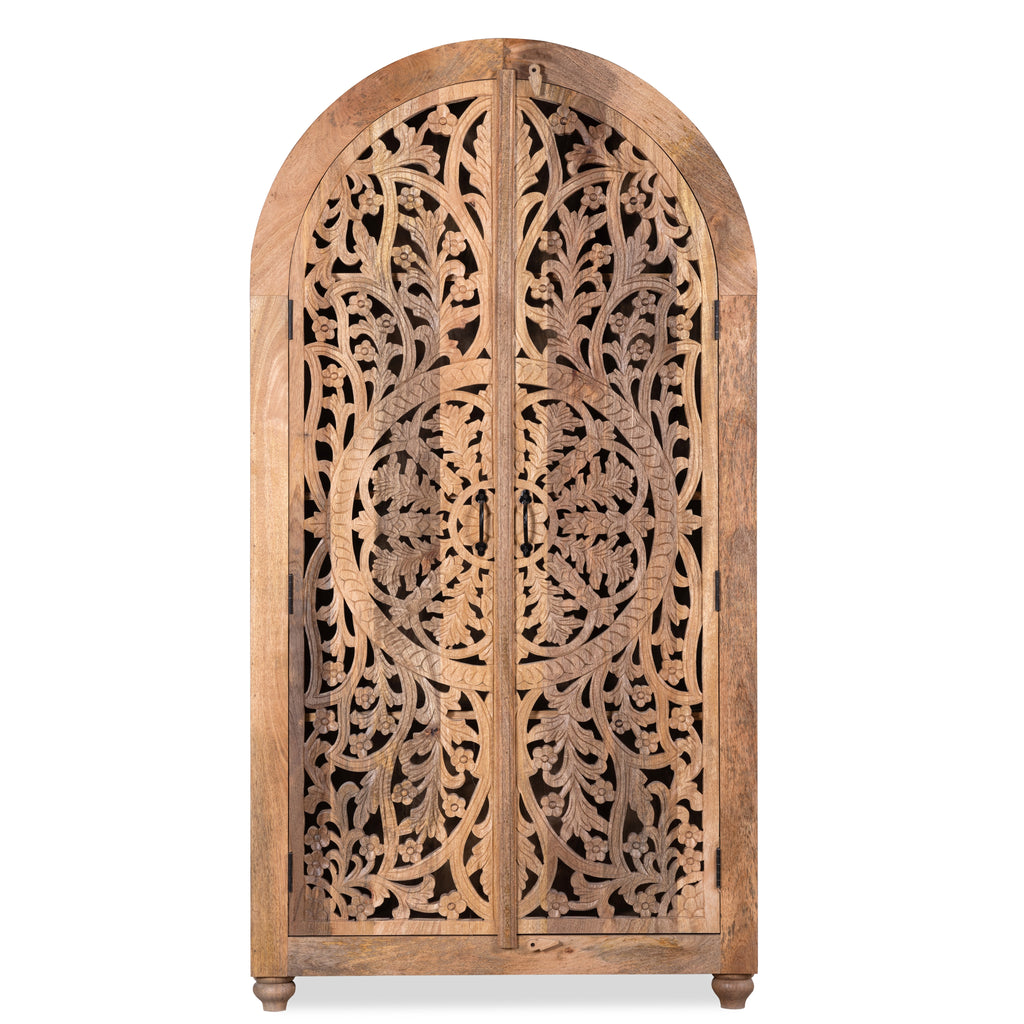 Brahma naturel, indian-style handcrafted cabinet