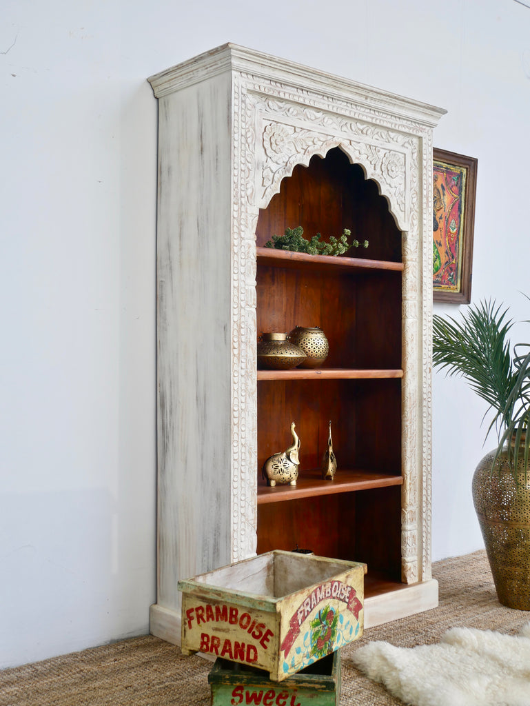 Etawah, indian-style white cabinet