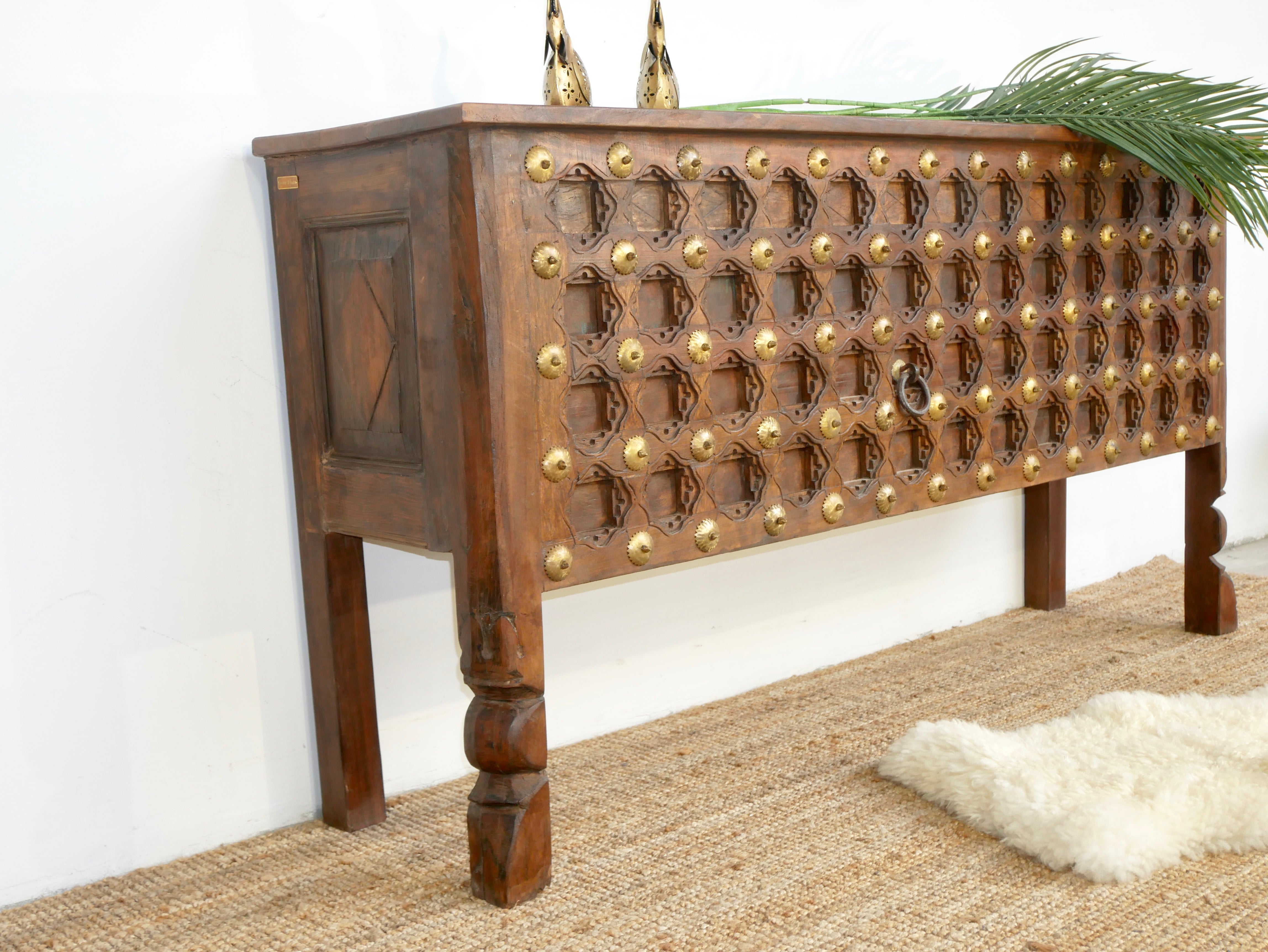 Aligarh, indian teak wood console table