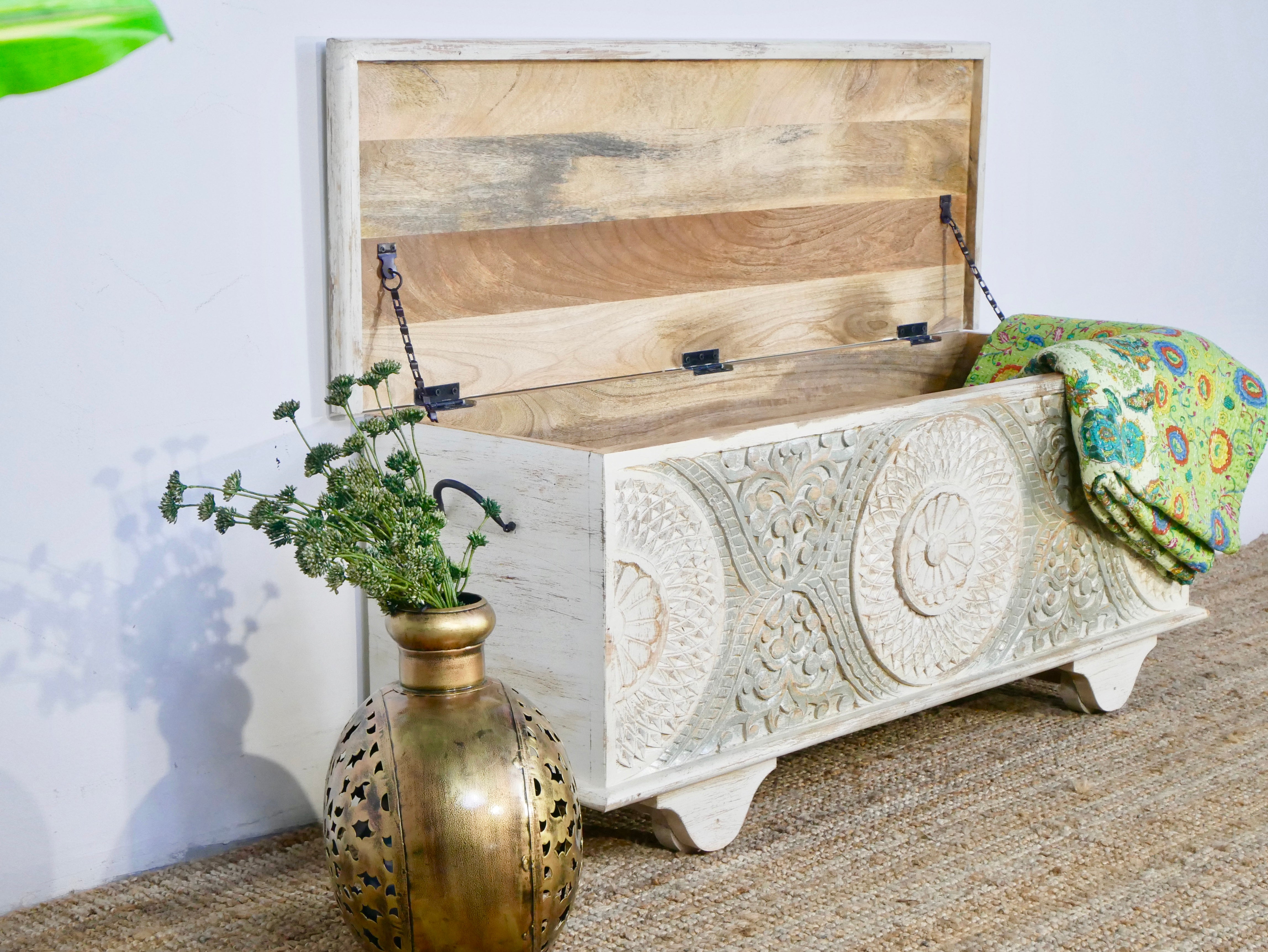Katihar, antique wooden storage box
