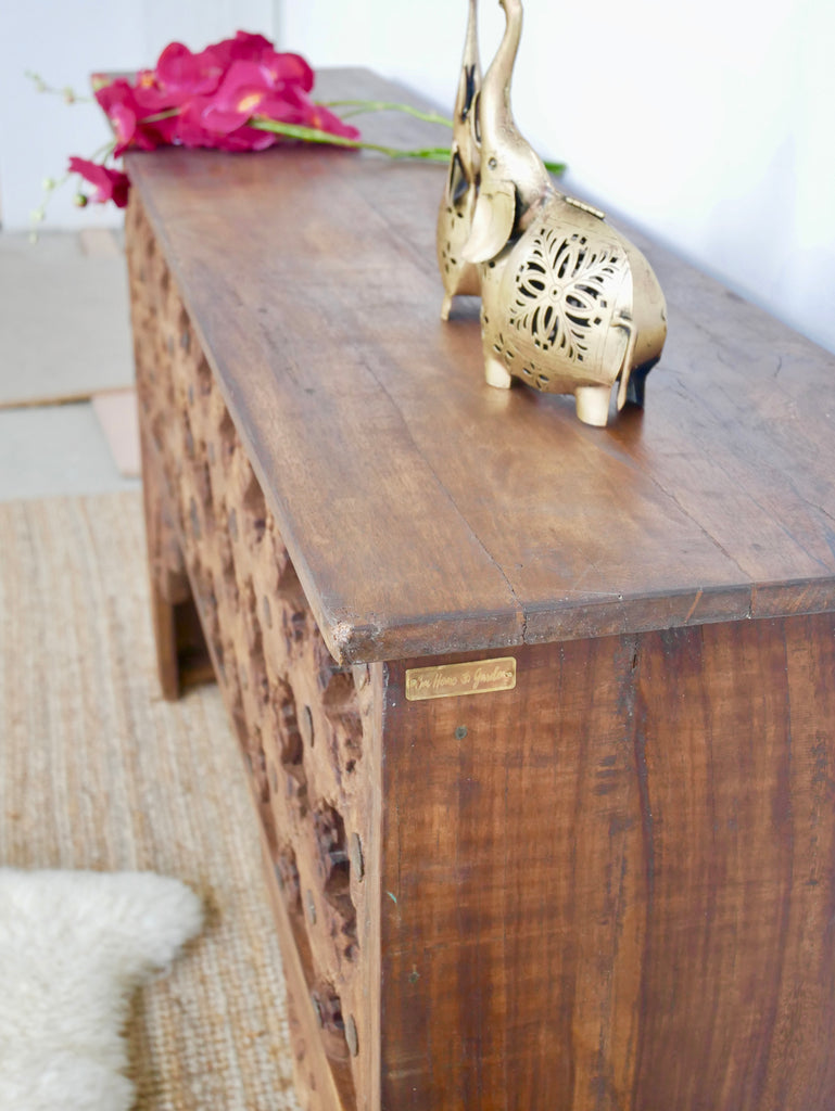 Dewas, indian-style wooden console table